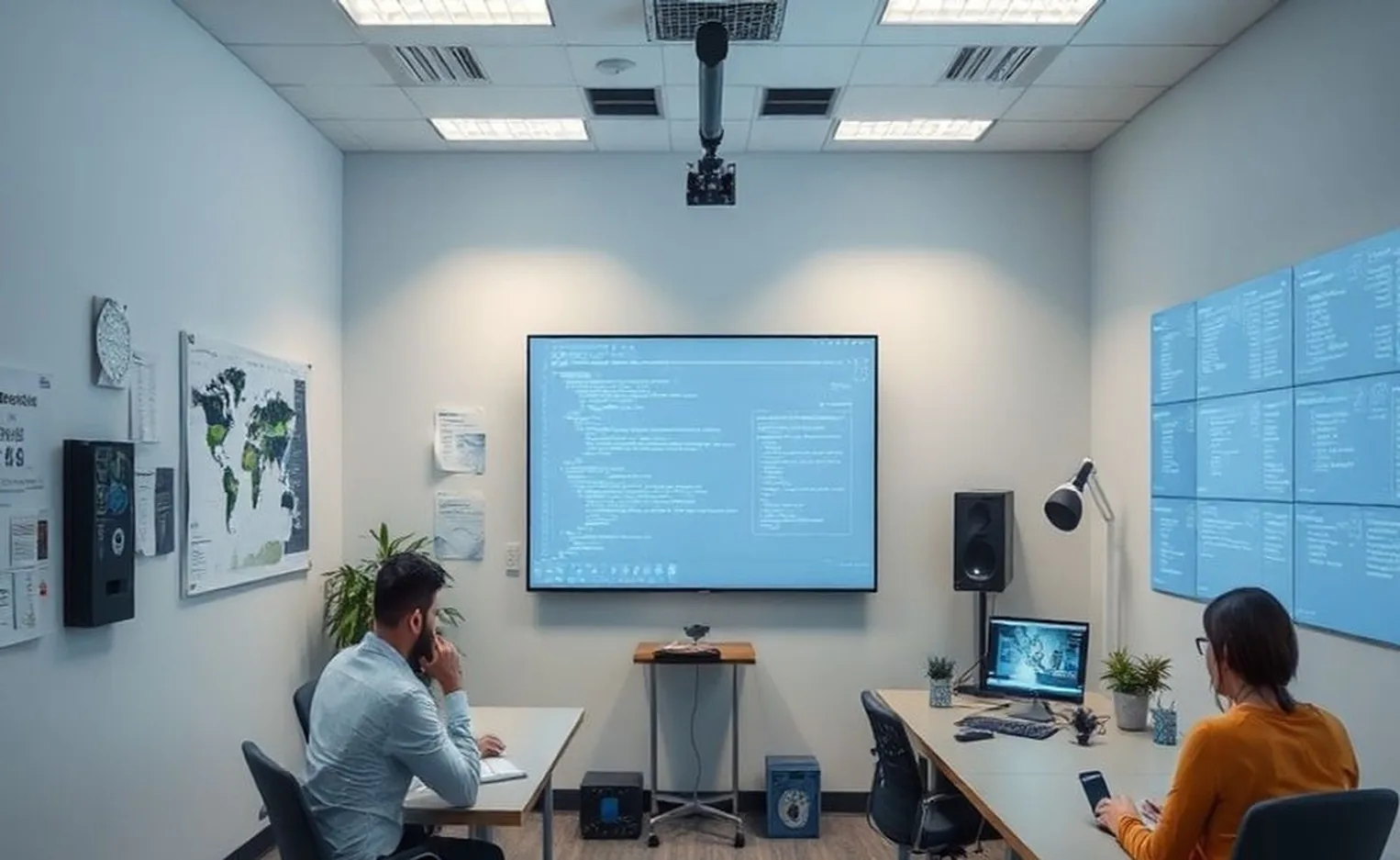 Visual programming consulting room with modern setup